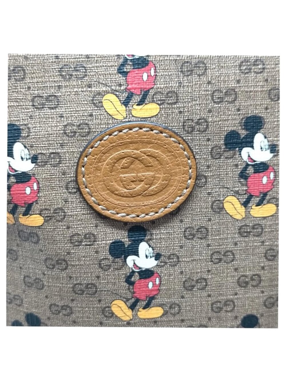 Authentic Gucci x Disney Mickey Mouse GG Supreme Backpack Brown Mini Luxury Bag - Picture 10 of 16